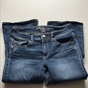 American Eagle Outfitters Women's Dark Blue boot cut Jeans